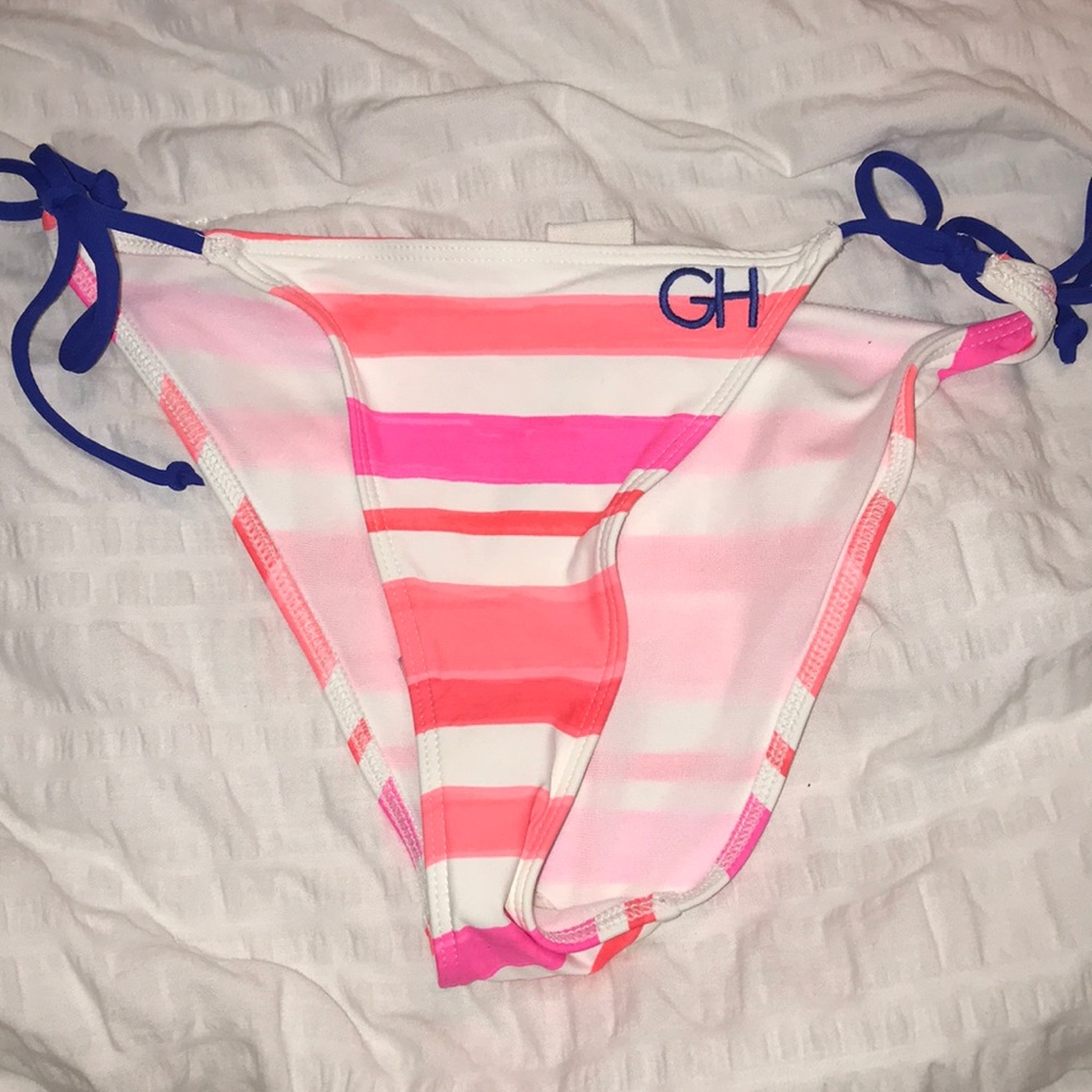 Gilly Hicks Pink Stripped Bikini Bottoms